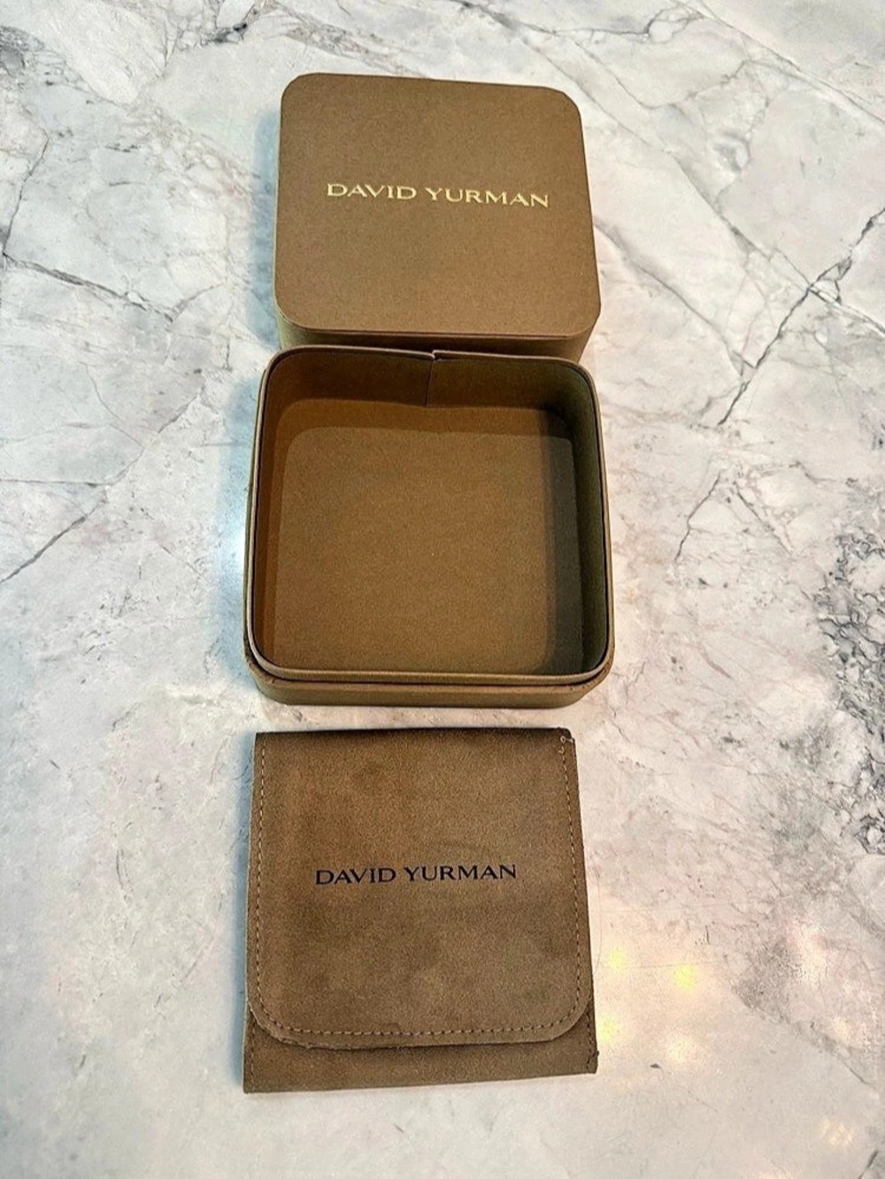 David Yurman Empty Jewelry Box and Pouch Set NEW Boutique Fresh!